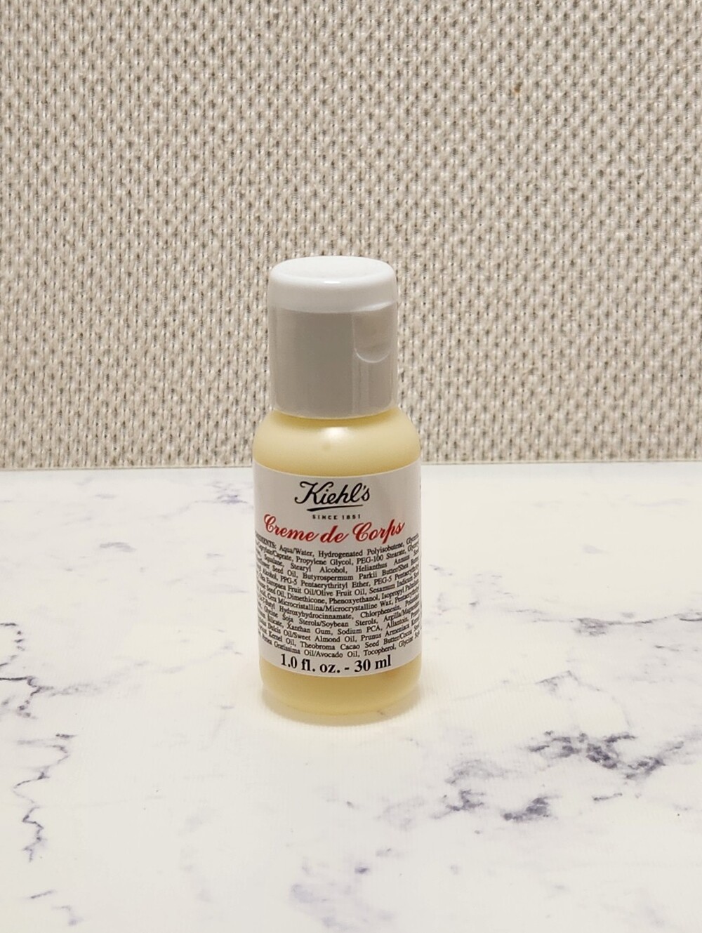 Kiehl's Creme de Corps Body Moisturizer 1.0 fl oz Mini Travel Size